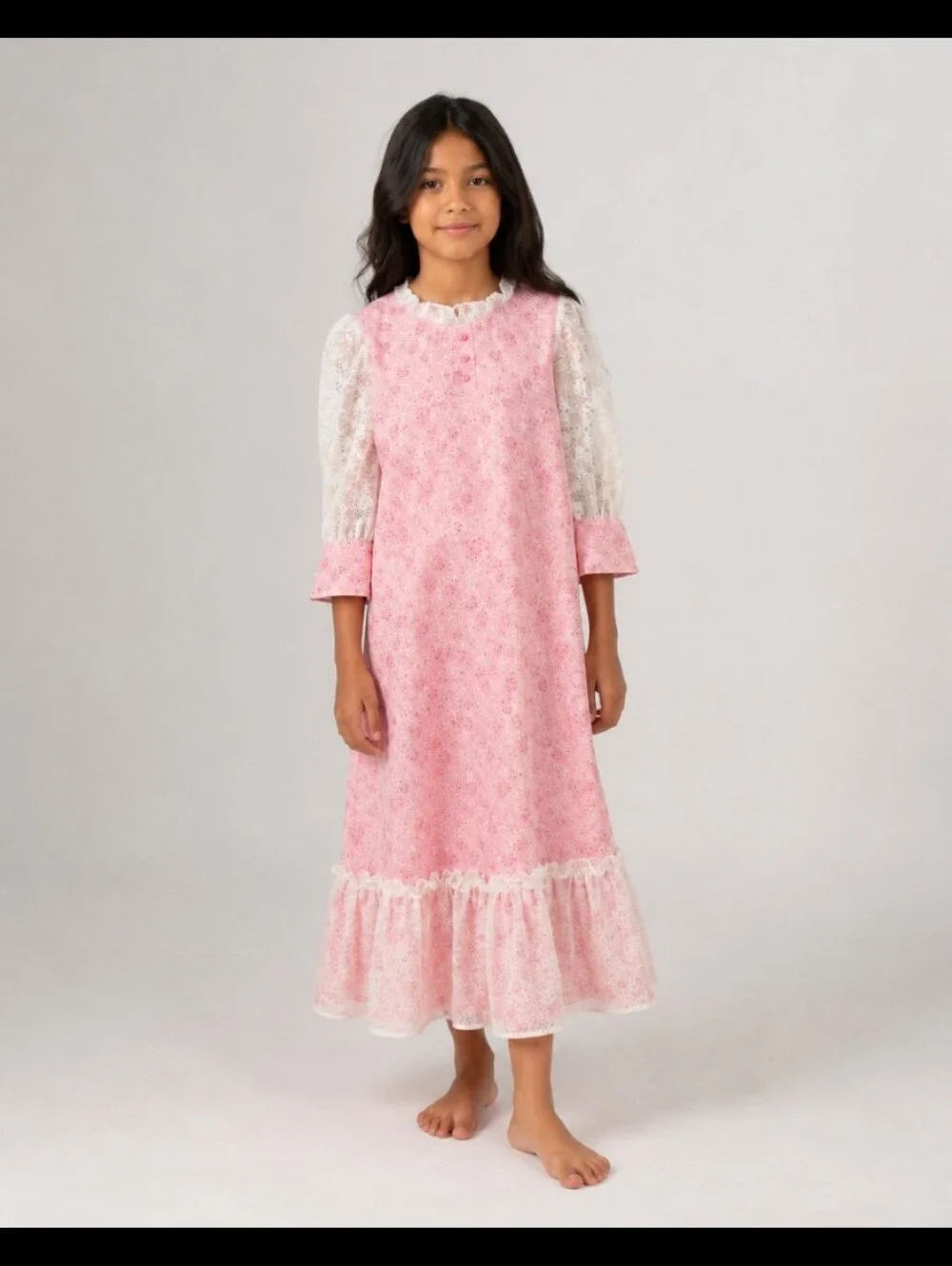 VINTAGE Handmade 70s Layered Dress Child's 10